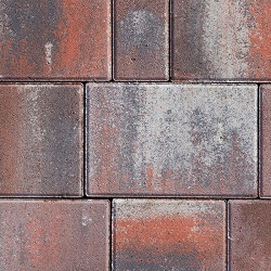 OPLOČNIK RETTANGO 6 cm-KOMBI PROŠARANA crveno bazalt